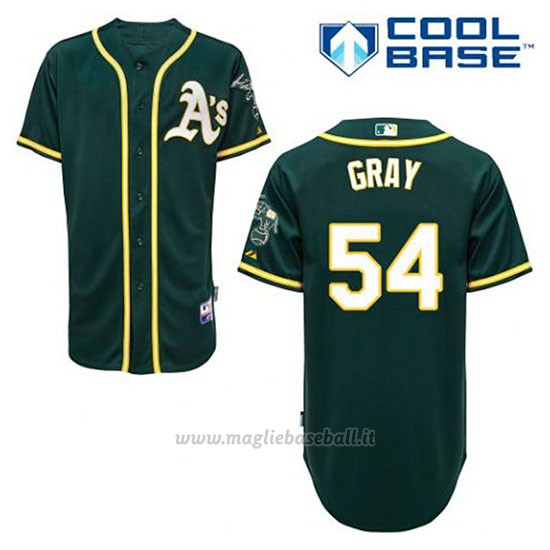 Maglia Baseball Uomo Oakland Athletics Sonny Grigio 54 Verde Alterner Cool Base